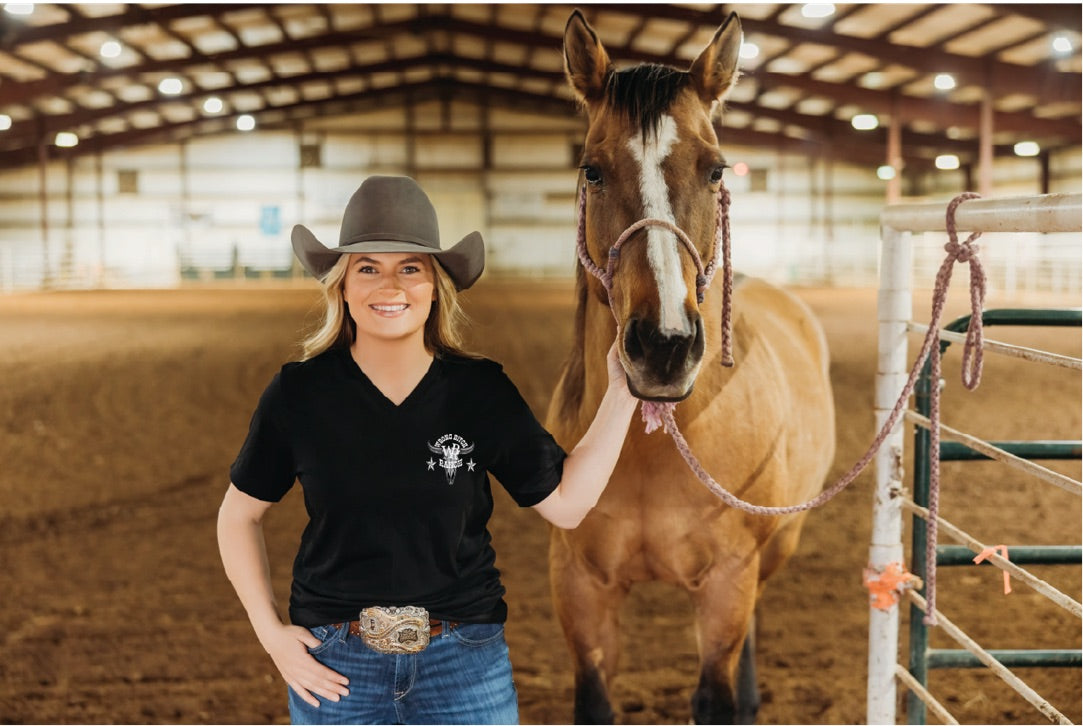 Wrong Bitch Ranch Fuck Around And Find Out, 2-Sided, Unisex Jersey V-Neck Short Sleeve Tee