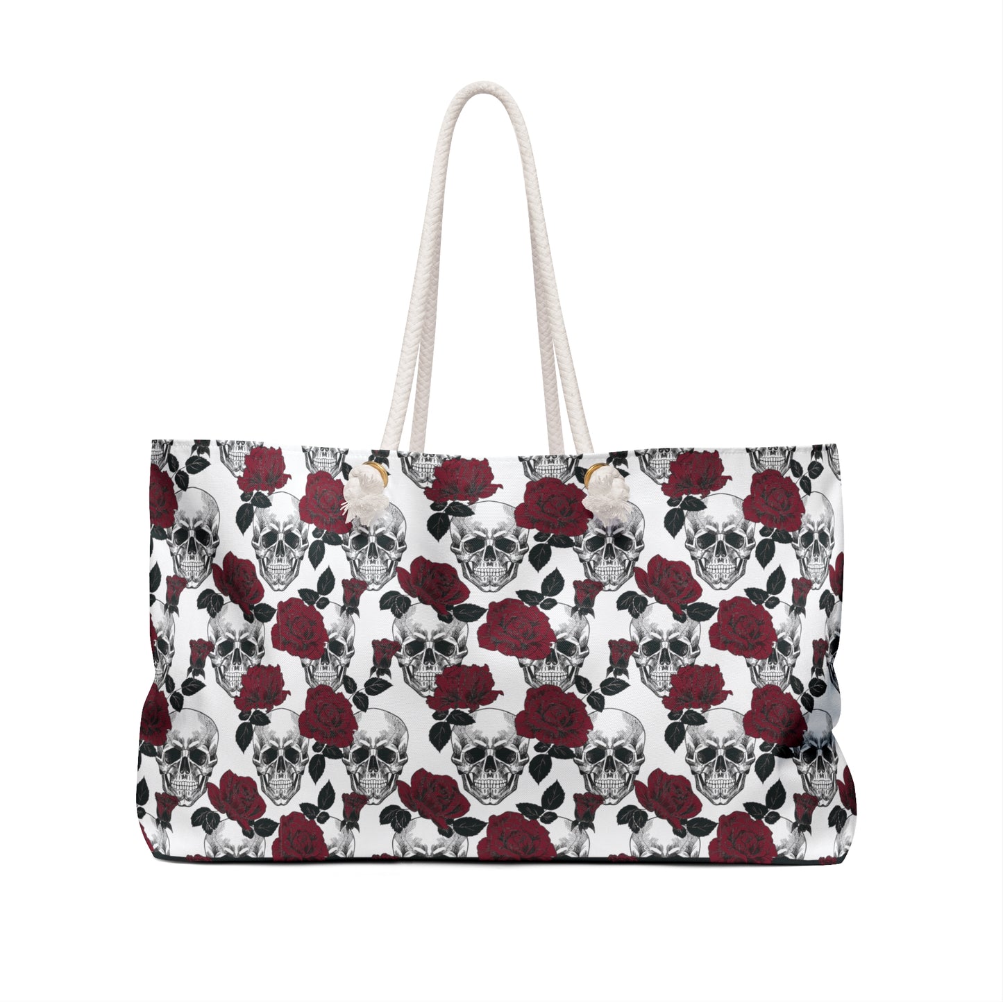 Savage Bitch Oversized Weekender Bag. gift for mom. gift for her. women's tote bag. skull print. floral skull