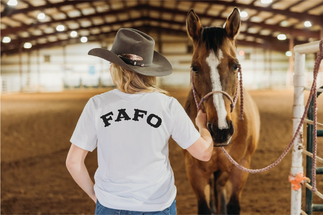 Wrong Bitch Ranch FAFO, 2-Sided, Unisex Jersey V-Neck Short Sleeve Tee