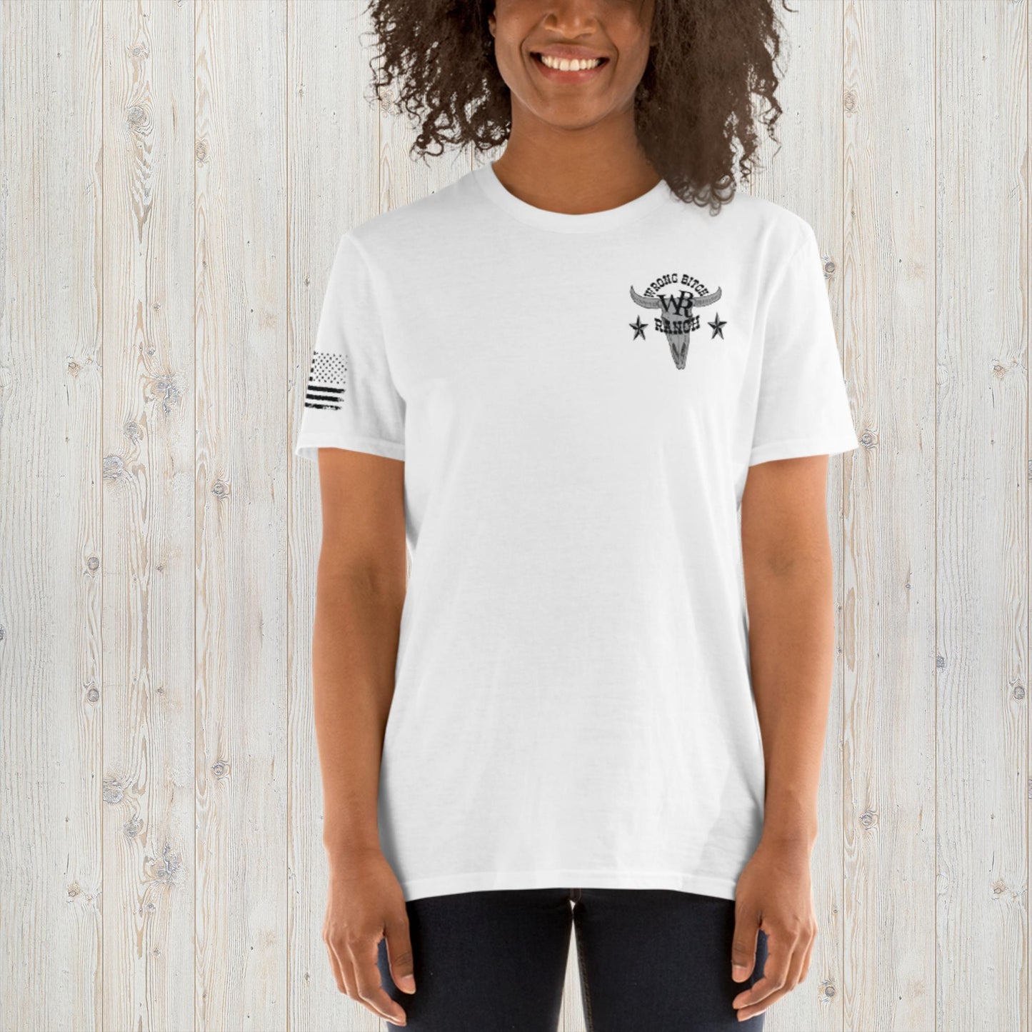 Wrong Bitch Ranch FAFO Flag sleeve Women's Unisex T-Shirt