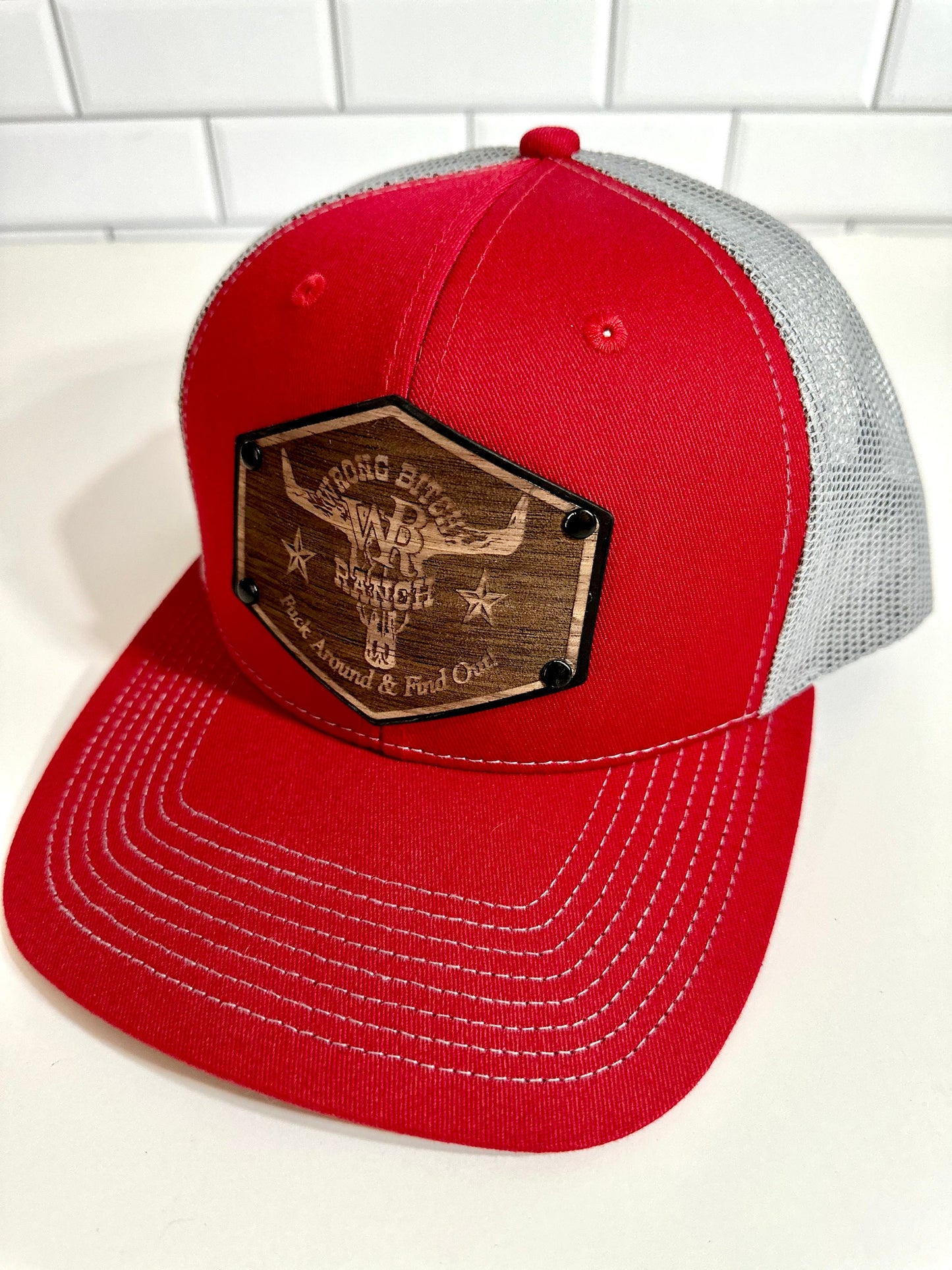 Women’s Wood/Leather Patch SnapBack Trucker Cap