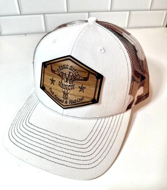 Women’s Wood/Leather Patch SnapBack Trucker Cap