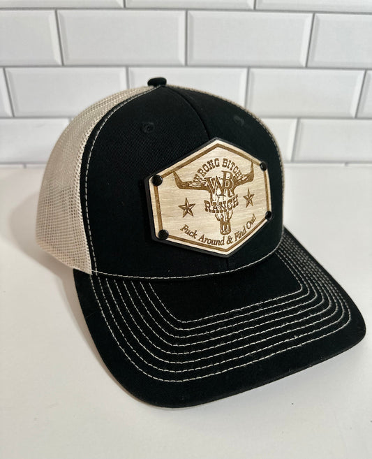 Women’s Wood/Leather Patch SnapBack Trucker Cap